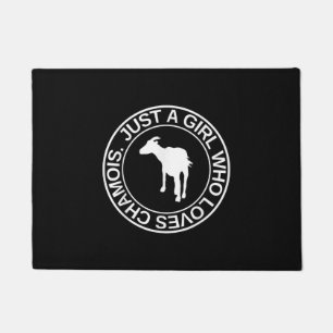 Just A Girl Who Loves Chamois Gift For Women Goat Doormat