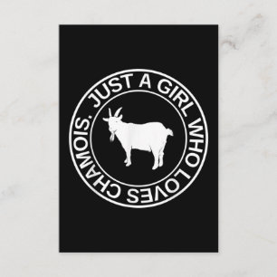 Just A Girl Who Loves Chamois Gift For Women Goat Enclosure Card