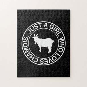 Just A Girl Who Loves Chamois Gift For Women Goat Jigsaw Puzzle