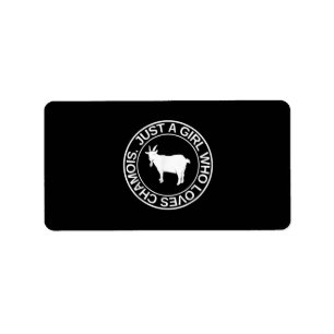 Just A Girl Who Loves Chamois Gift For Women Goat Label