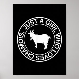 Just A Girl Who Loves Chamois Gift For Women Goat Poster