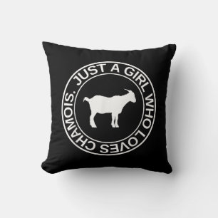 Just A Girl Who Loves Chamois Gift For Women Goat Throw Pillow