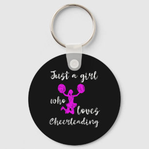 Just A Girl Who Loves Cheerleading Team Cheerleade Keychain