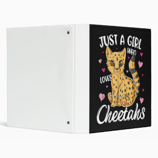 Just A Girl Who Loves Cheetahs | Heart Cheetah Binder