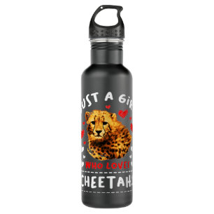 Just A Girl Who Loves Cheetahs Tiger Wildlife Chee 710 Ml Water Bottle