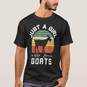 Just A Girl Who Loves Chickens And Goats Farmer T-Shirt