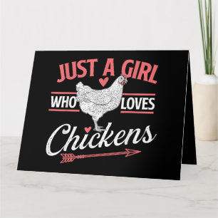Just A Girl Who Loves Chickens - Chicken Lover Pou Card