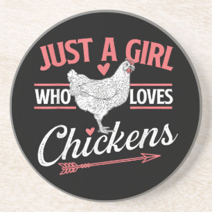 Just A Girl Who Loves Chickens - Chicken Lover Pou Coaster