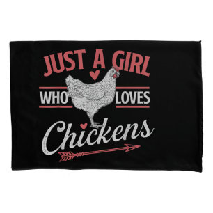 Just A Girl Who Loves Chickens - Chicken Lover Pou Pillowcase