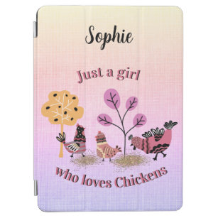Just A Girl Who Loves Chickens Country Folk Art   iPad Air Cover