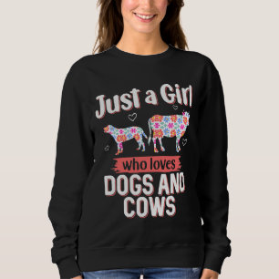 Just A Girl Who Loves Chickens Cow Sweatshirt