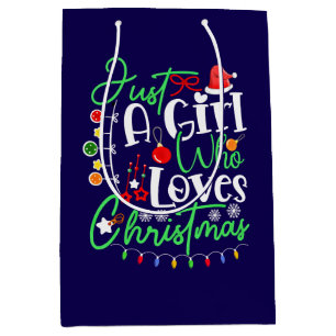 Just A Girl Who Loves Christmas-64714 Medium Gift Bag
