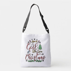 Just A Girl Who Loves Christmas Crossbody Bag