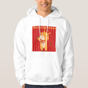 Just A Girl Who Loves Christmas ,Cute Cow Xmas Hoodie