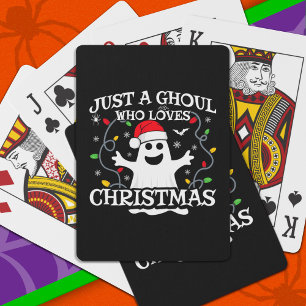 Just A Girl Who Loves Christmas Funny Halloween Playing Cards