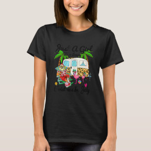 Just A Girl Who Loves Christmas In July Camping Ca T-Shirt