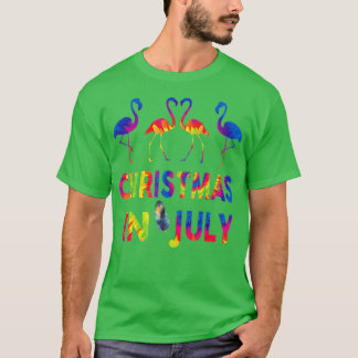 Just A Girl Who Loves Christmas In July Summer Fla T-Shirt