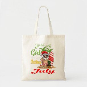 Just A Girl Who Loves Christmas In July Tote Bag