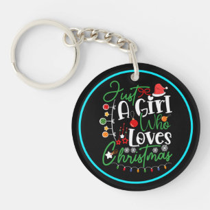 Just A Girl Who Loves Christmas Keychain