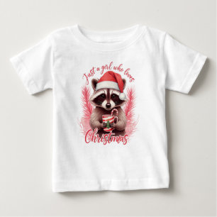Just A Girl Who Loves Christmas Raccoon-71692 Baby T-Shirt