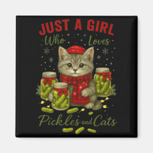 Just A Girl Who Loves Ckles And Cats Christmas  Magnet