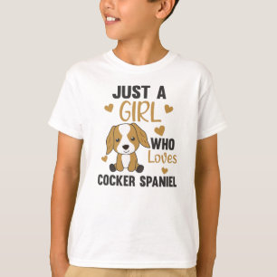 Just A Girl Who Loves Cocker Spaniel Kawaii Dog T-Shirt