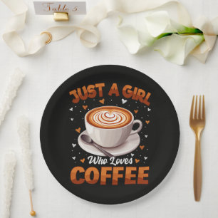 Just A Girl Who Loves Coffee Paper Plate