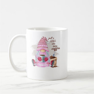 Just A Girl Who Loves Coffee Women Girl Gnome Coff Mug