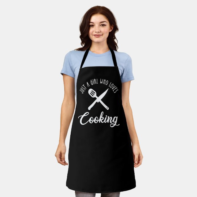 Just A Girl Who Loves Cooking Apron (Worn)