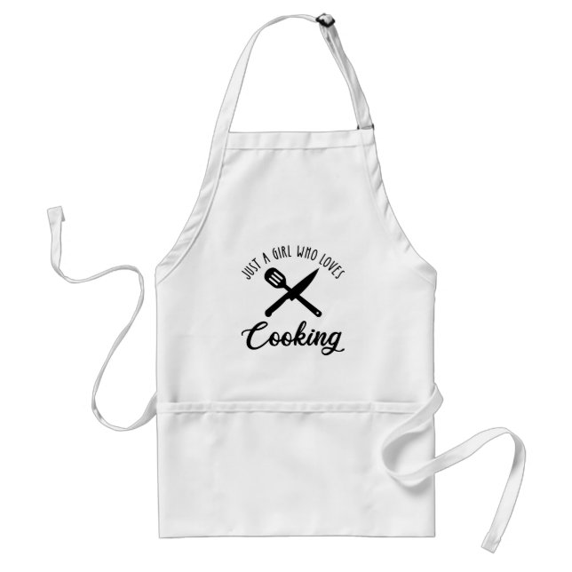 Just A Girl Who Loves Cooking Standard Apron (Front)