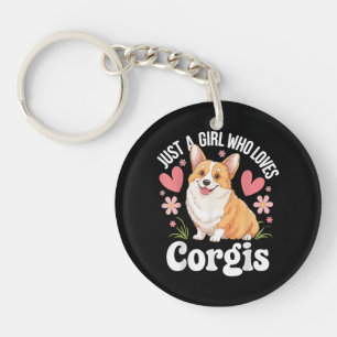 Just a girl who loves Corgis Keychain