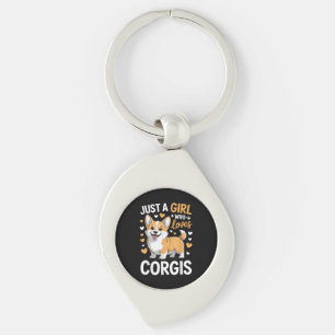 Just A Girl Who Loves Corgis Keychain