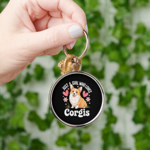 Just a girl who loves Corgis Keychain