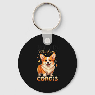 Just A Girl Who Loves Corgis Keychain