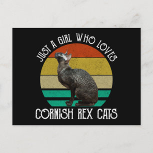 Just A Girl Who Loves Cornish Rex Cats Postcard