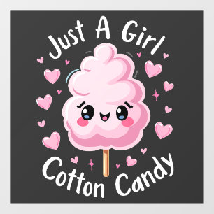 Just a Girl Who Loves Cotton Candy Window Cling