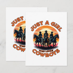 Just a girl who loves cowboys card