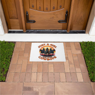 Just a girl who loves cowboys doormat