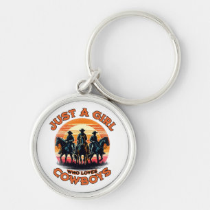Just a girl who loves cowboys keychain