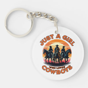 Just a girl who loves cowboys keychain