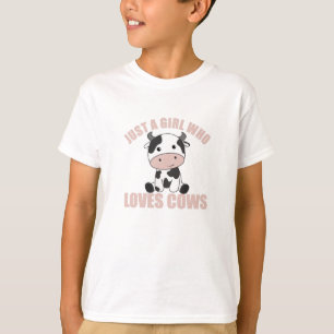 Just A Girl Who Loves Cows Cute Cow Farm T-Shirt