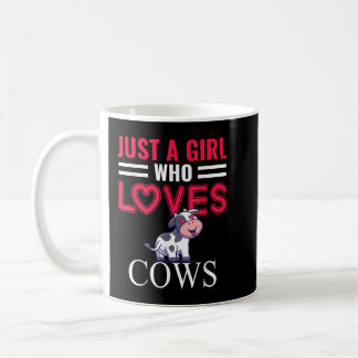 Just A Girl Who Loves Cows Cute Strawberry Cow Cow Coffee Mug