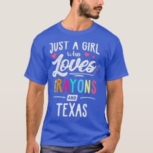 Just A Girl Who Loves Crayons And Teas Kids T-Shirt