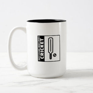 just a girl who loves cricket Two-Tone coffee mug