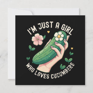 Just A Girl Who Loves Cucumbers - Funny Vegetarian