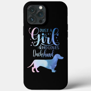 Just A Girl Who Loves Dachshund Dog Lover Female iPhone 13 Pro Max Case
