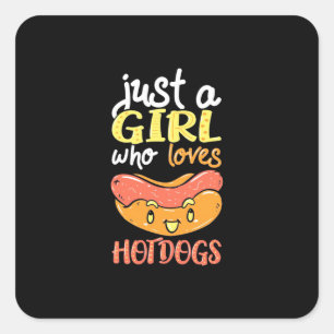 Just A Girl Who Loves Dachshund Dog Square Sticker