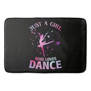 Just A Girl Who Loves Dance Ballet Dancer Heart Bath Mat