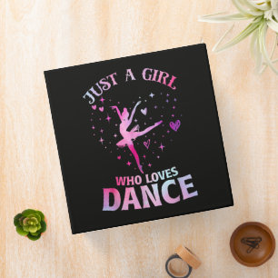 Just A Girl Who Loves Dance Ballet Dancer Heart Binder