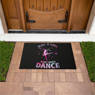 Just A Girl Who Loves Dance Ballet Dancer Heart Doormat